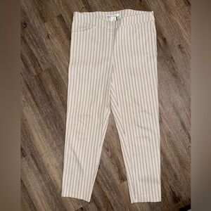 Zac & Rachel • Striped Stretch Pull On Ankle Pants